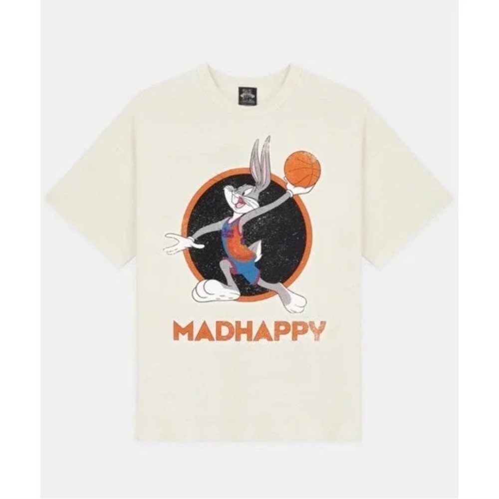 Madhappy X SPACE JAM cream shirt